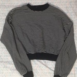 Cropped Striped Sweater